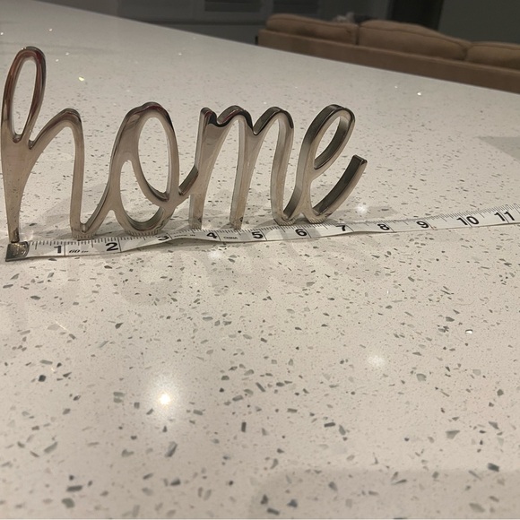 Silver cursive metal decor - Picture 2 of 3